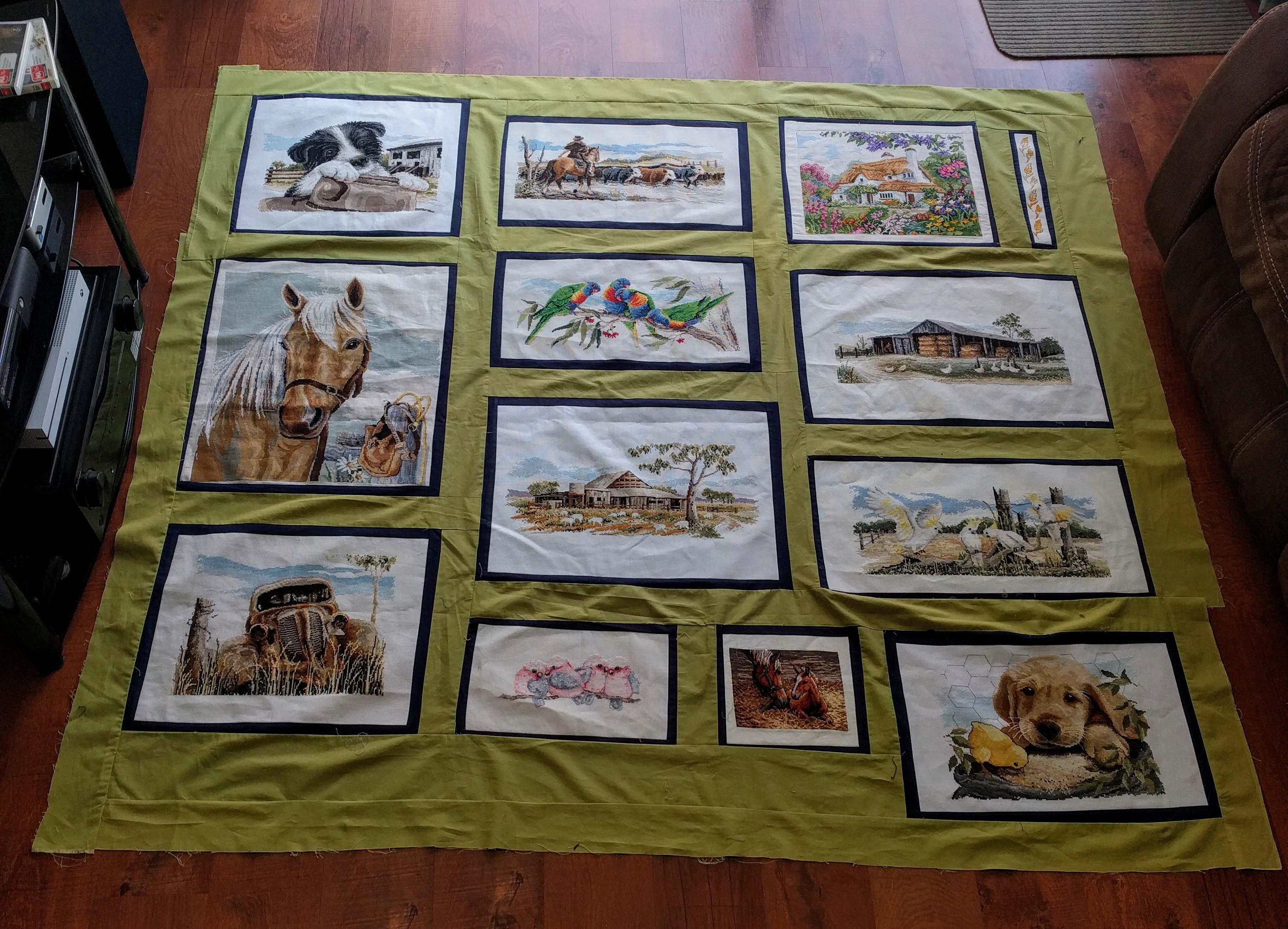 Quilt progress as of 3rd February 2019.