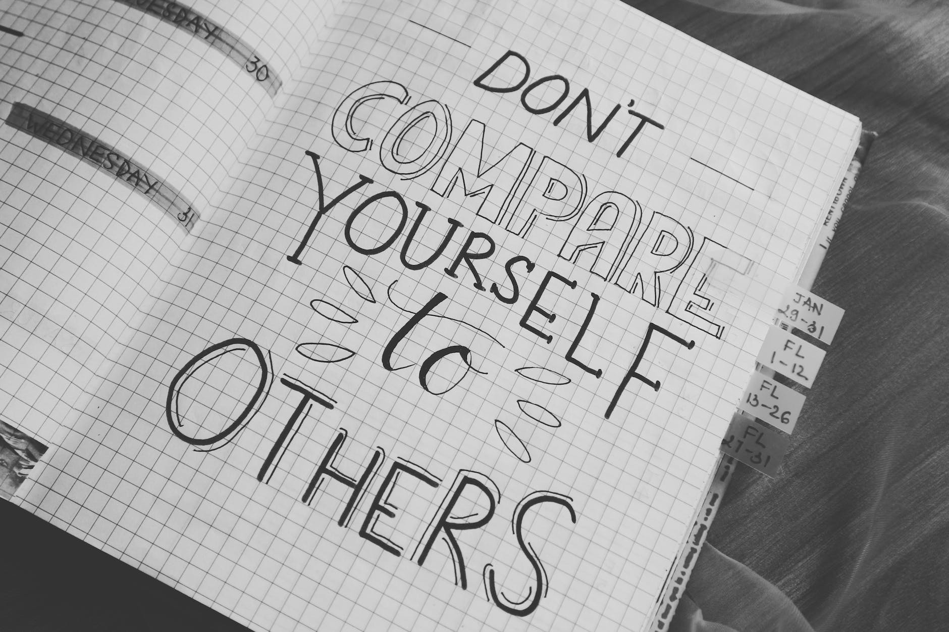 Image says Don't compare yourself to others.